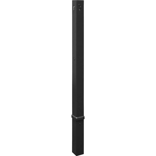 Barrier post, 70 x 70 mm, removable, without eyelet, with profile cylinder, iron glimmer.