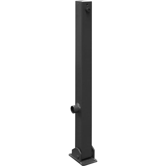 Barrier post, 70 x 70 mm, folding, without eyelet, with triangular lock, micaceous iron oxide.