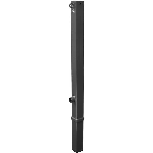 Barrier post, 70 x 70 mm, removable, one eyelet, with triangular lock, micaceous iron oxide.