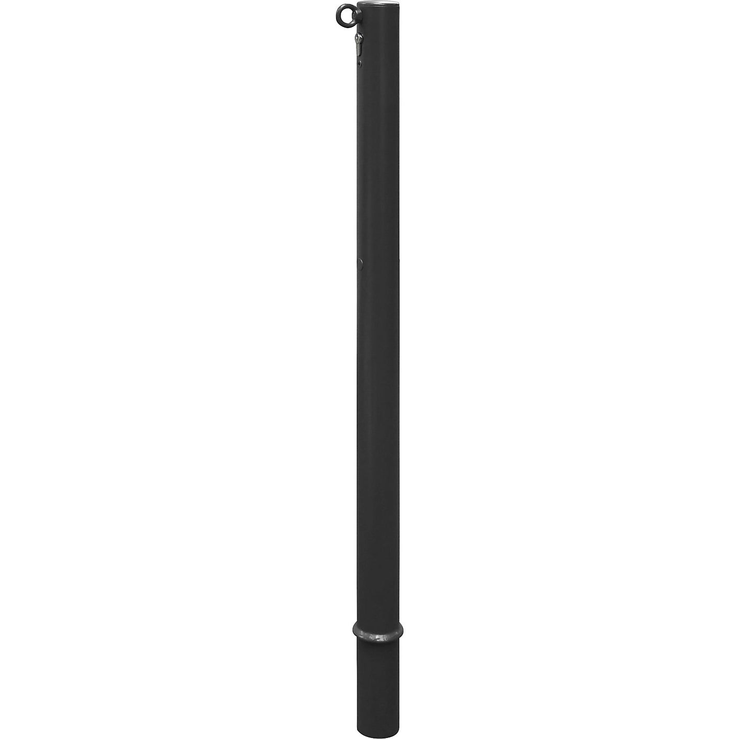 Barrier post, Ø 60 mm, iron mica, removable with profile cylinder, with 1 eyelet.