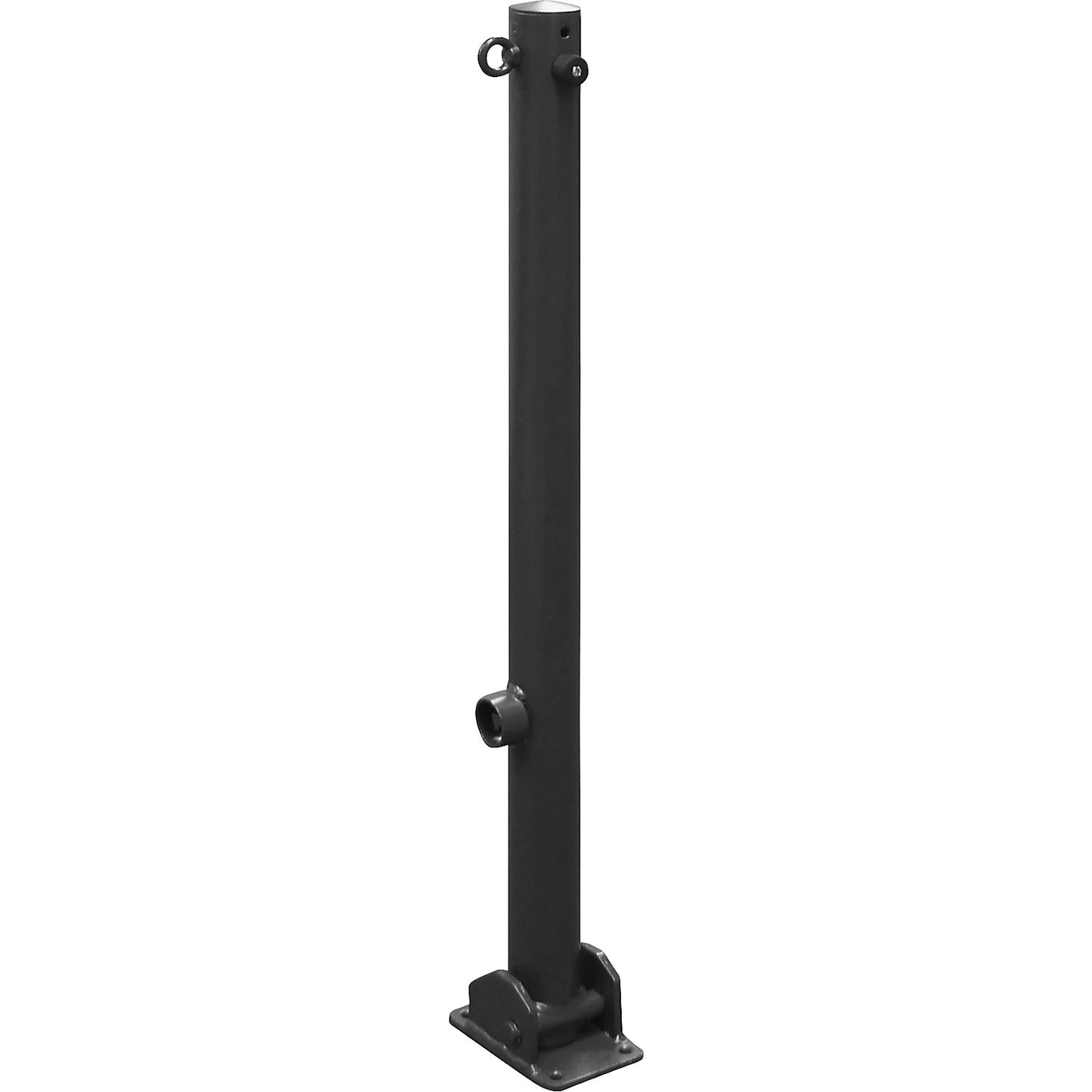 Barrier post, Ø 60 mm, iron mica, folding, with 1 eyelet.