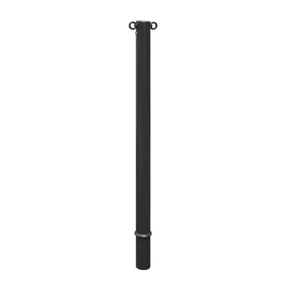 Barrier post, Ø 60 mm, iron mica, removable with profile cylinder, with 2 eyelets.