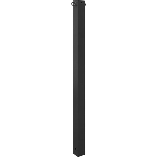 Barrier post, 70 x 70 mm, stationary, for concreting in, two eyelets, iron mica.