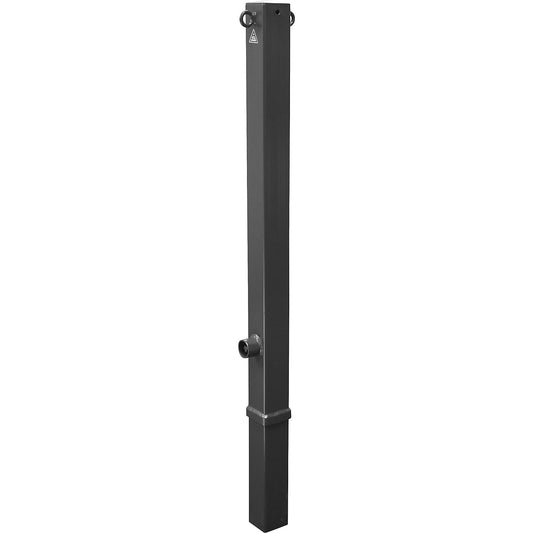 Barrier post, 70 x 70 mm, removable, two eyelets, with triangular lock, micaceous iron oxide.