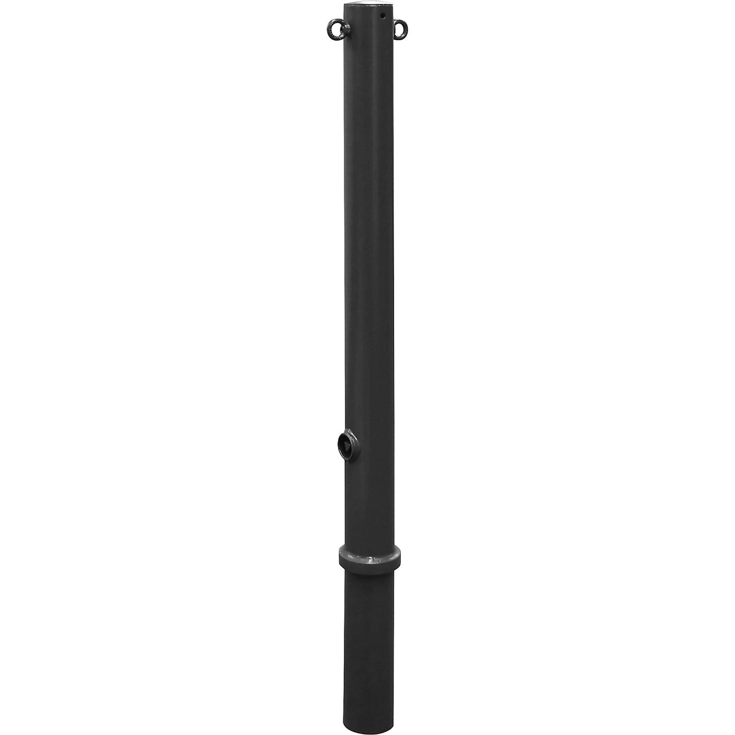 Barrier post, Ø 76 mm, iron mica, removable, with 2 eyelets.