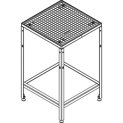Platform for modular platform system, platform length 610 mm, for 5 steps with grate insert.