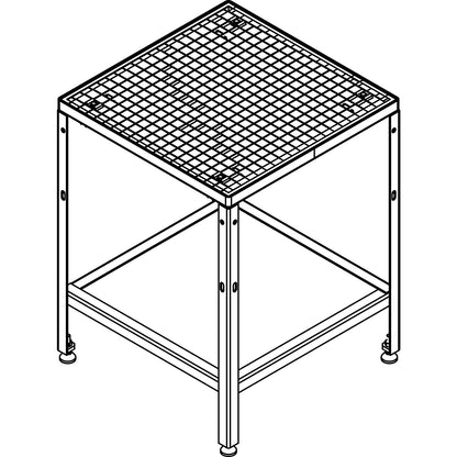 Platform for modular platform system, platform length 610 mm, for 4 steps with grate insert.
