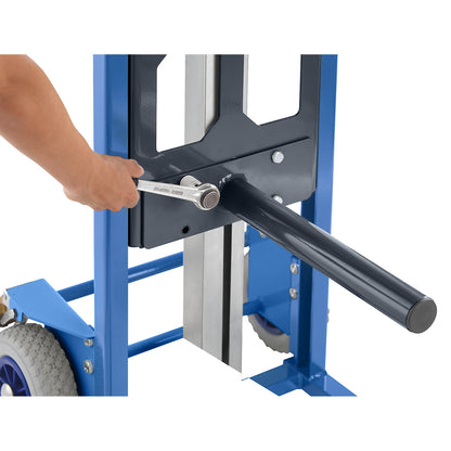 Material lifter, with spike, with 4 swivel castors.