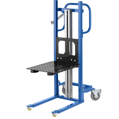 Material lifter, with platform, with 4 swivel castors.