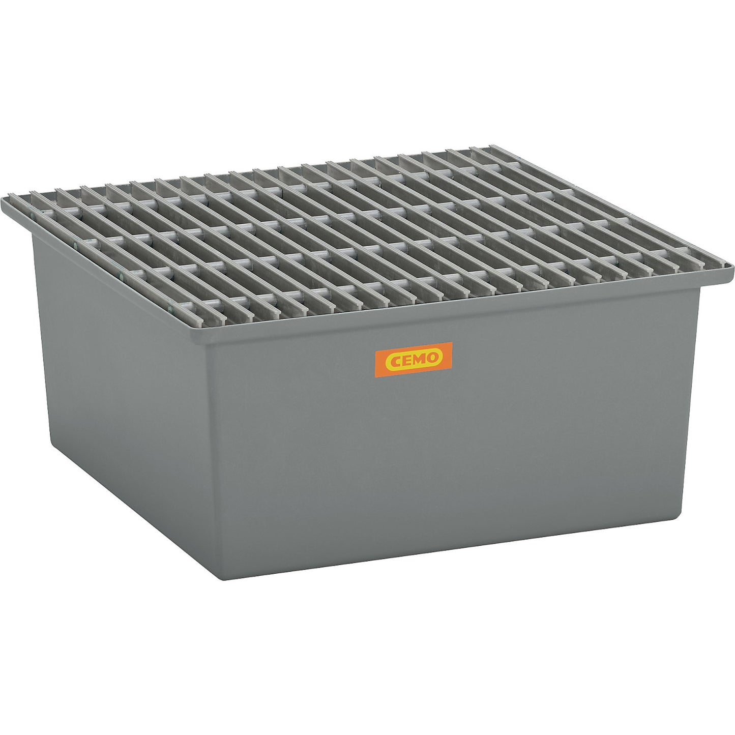 GRP base sump tray, 1 x 200 litre drum, without certification, with GRP grate.