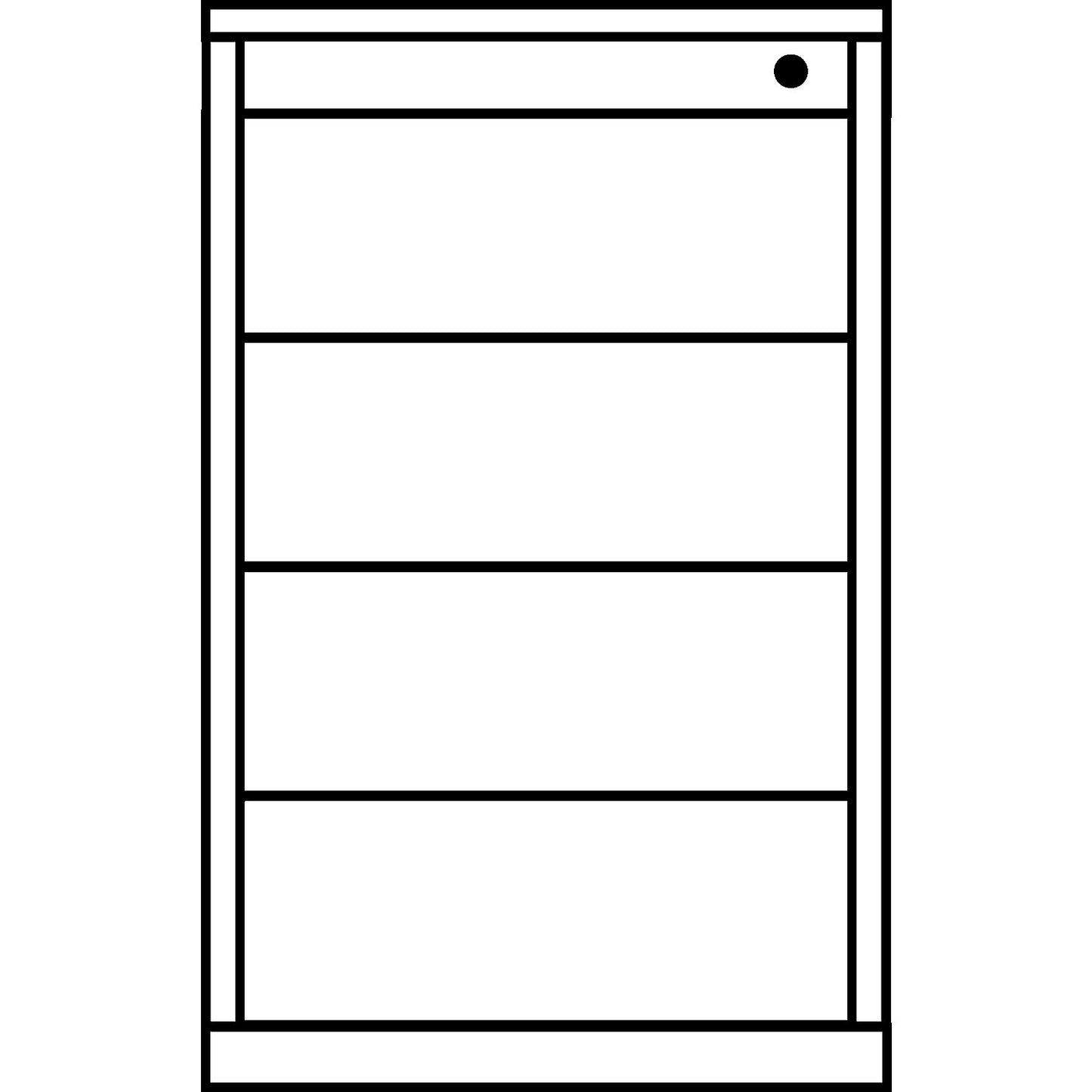 Drawer pedestal, HxD 720 x 800 mm, 4 drawers, pure white / white aluminium / maple.