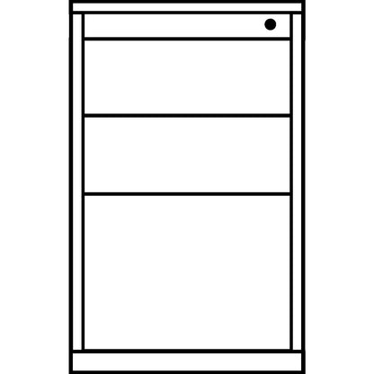Drawer pedestal, HxD 720 x 800 mm, 2 drawers, 1 suspension file drawer, charcoal / charcoal / light grey.