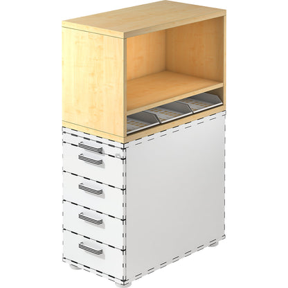 RENATUS - Pedestal add-on, HxWxD 530 x 428 x 800 mm, maple finish.