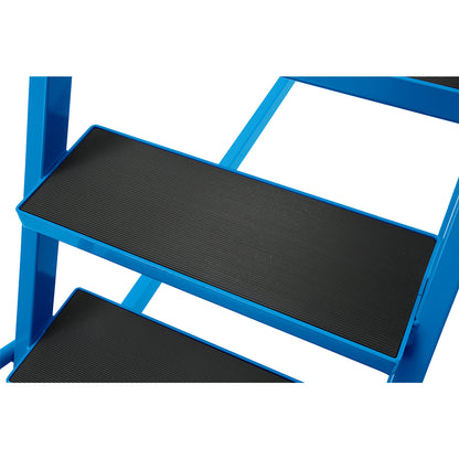 Mobile safety steps, ribbed rubber step insert, 10 steps.