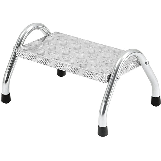 Tubular steel steps, standard, 1 step, zinc plated.
