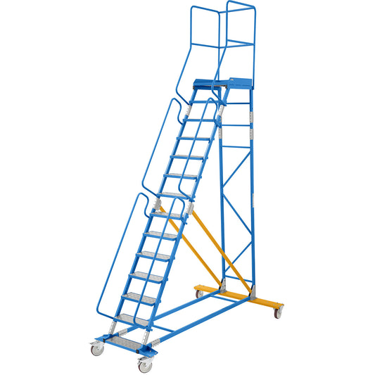 Mobile safety steps, aluminium step inserts, 14 steps.