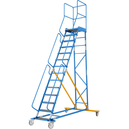 Mobile safety steps, phenolic plywood step insert, 14 steps.
