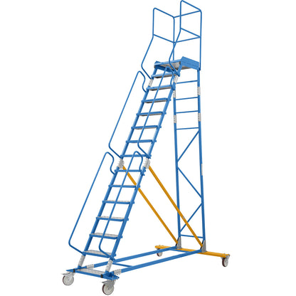 Mobile safety steps, aluminium step inserts, 9 steps.