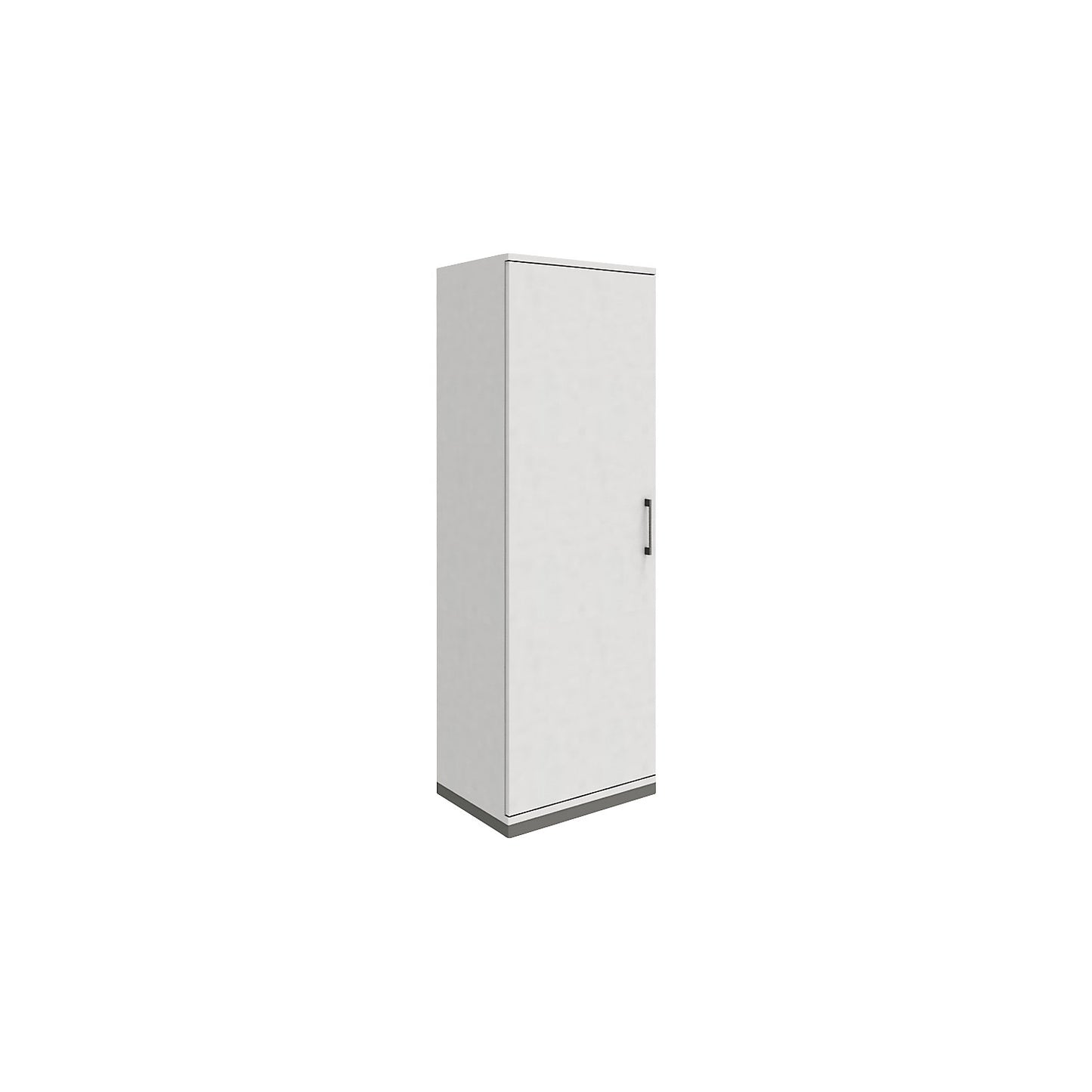 P12 - Cloakroom locker, door hinged on left, white.