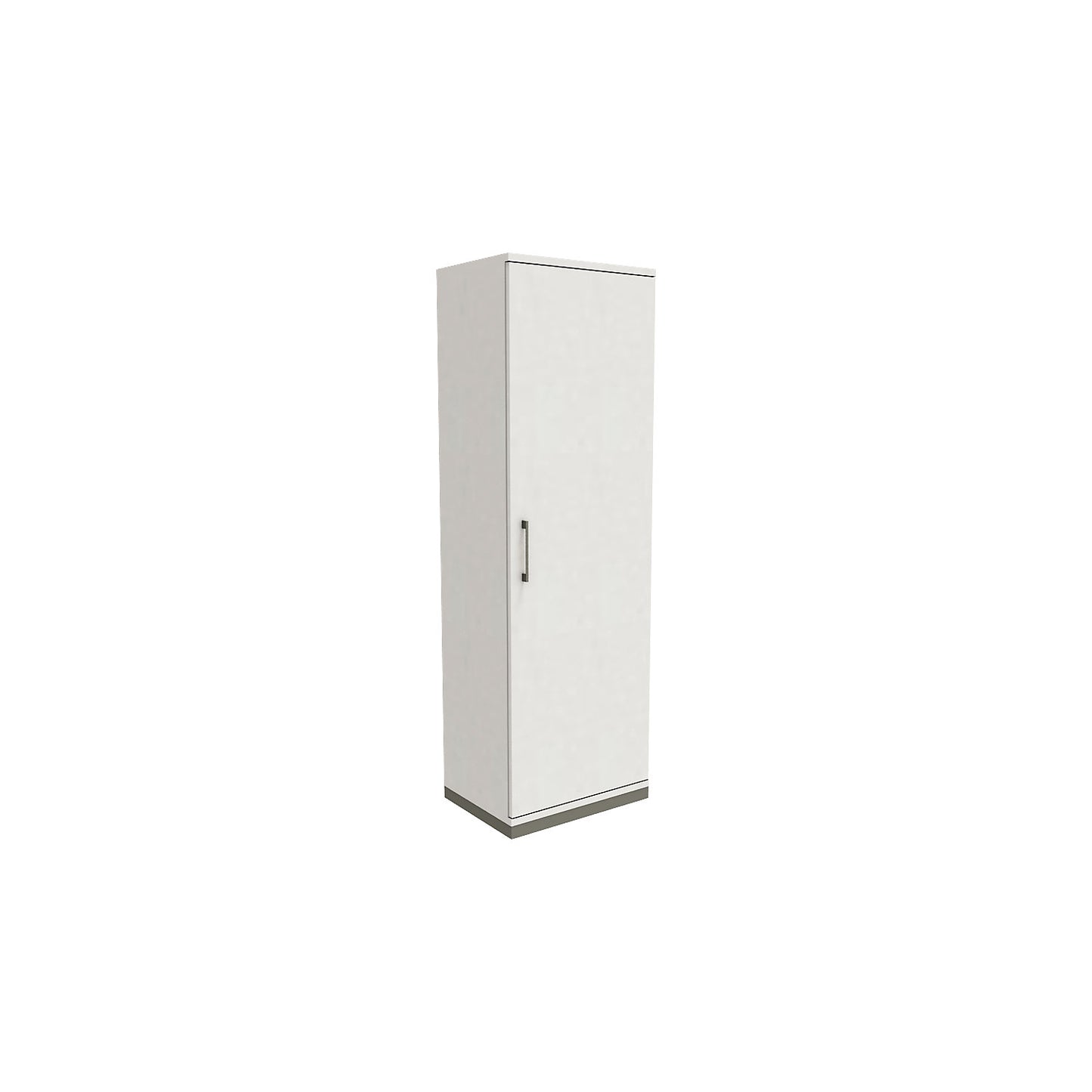 P12 - Cloakroom locker, door hinged on right, white.