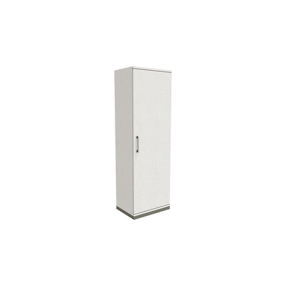 P12 - Cloakroom locker, door hinged on right, white.