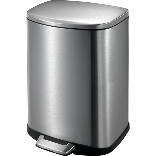 Stainless steel waste collector with pedal, capacity 20 l, HxWxD 428 x 356 x 336 mm, anti-slip.