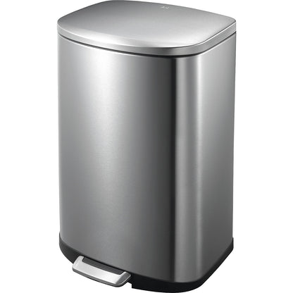Stainless steel waste collector with pedal, capacity 50 l, HxWxD 692 x 416 x 376 mm, anti-slip.
