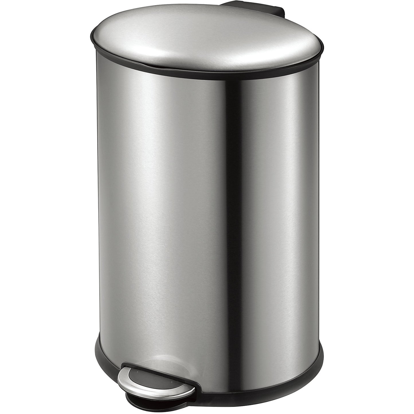 Oval waste collector with pedal, capacity 35 l, HxWxD 596 x 396 x 355 mm, anti-slip.