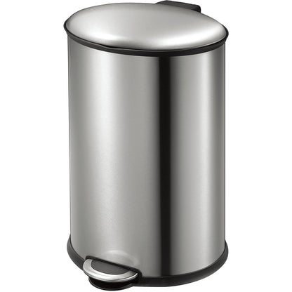 Oval waste collector with pedal, capacity 35 l, HxWxD 596 x 396 x 355 mm, anti-slip.