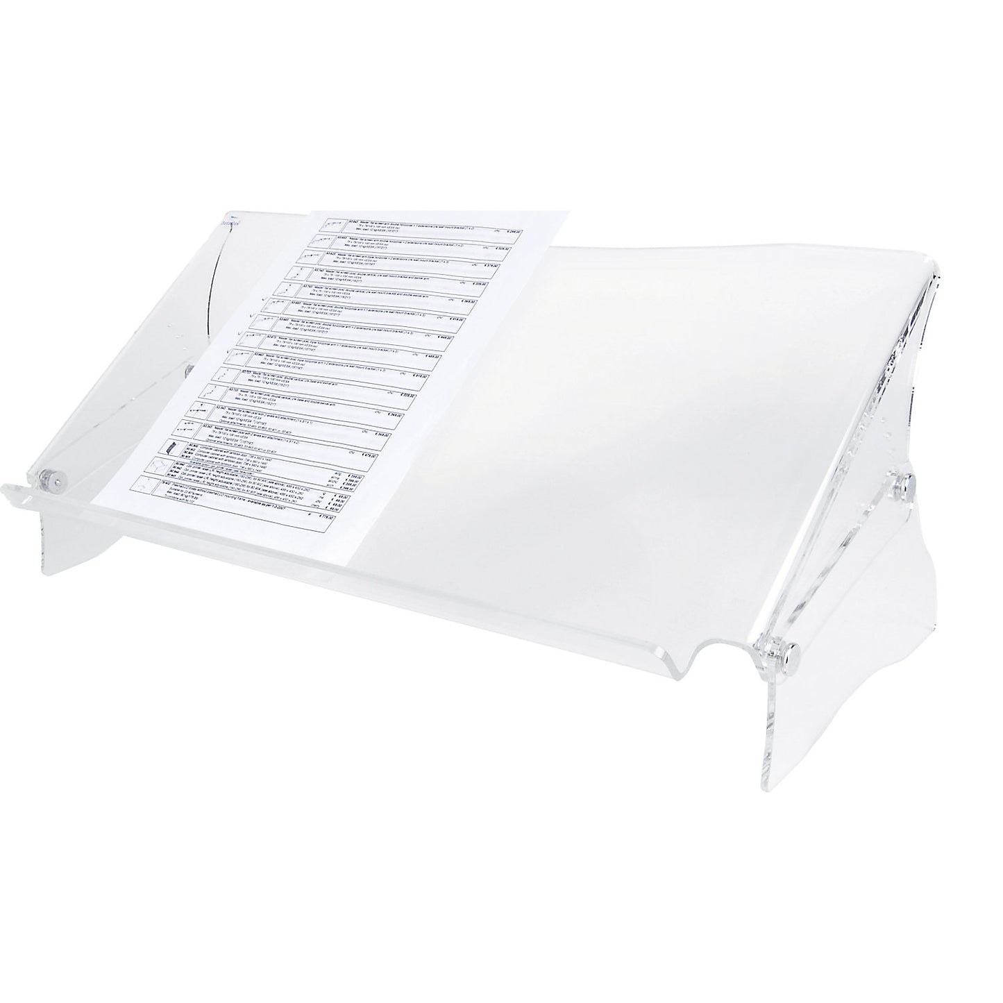 ERGODOC® document holder, height adjustable 160 - 235 mm, clear, transparent.