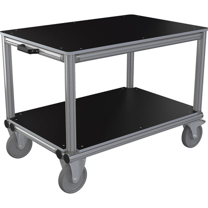 Workshop trolley made of aluminium profile, LxWxH 1200 x 800 x 915 mm, 1+ items.
