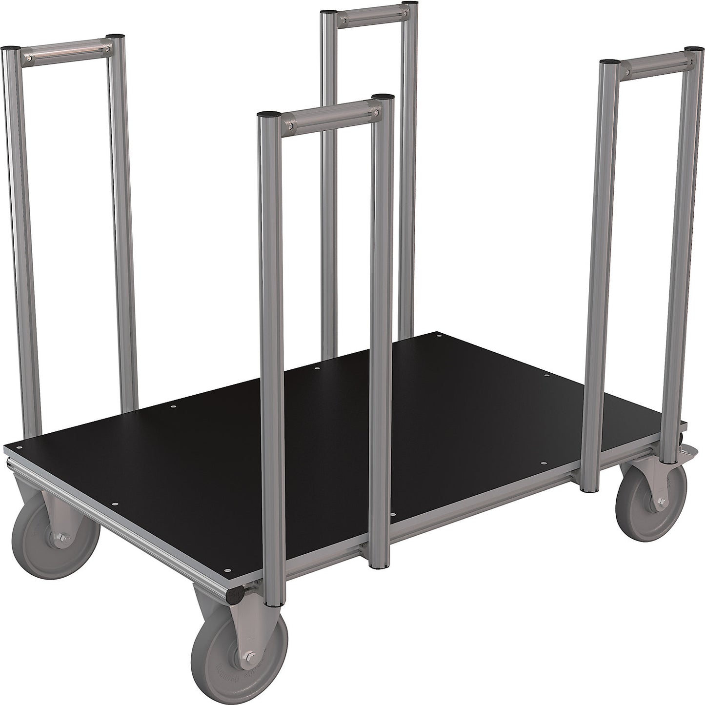Truck with side bars made of aluminium profile, LxWxH 1200 x 800 x 1100 mm, 1+ items.