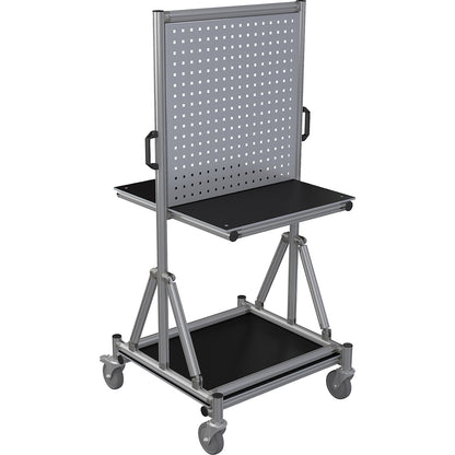 Aluminium profile tool trolley, LxWxH 724 x 700 x 1600 mm, 1+ items.