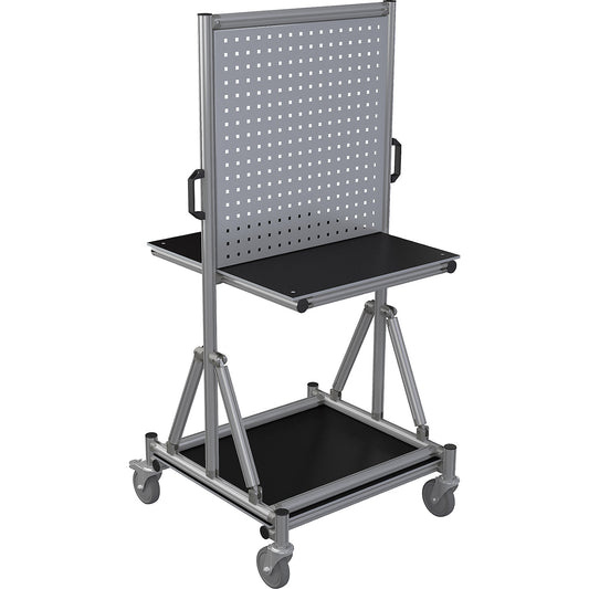 Aluminium profile tool trolley, LxWxH 724 x 700 x 1600 mm, 1+ items.