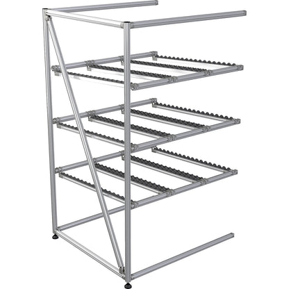 flow-through rack made of aluminium profile, height 1800 mm, extension shelf unit, width 1067 mm.