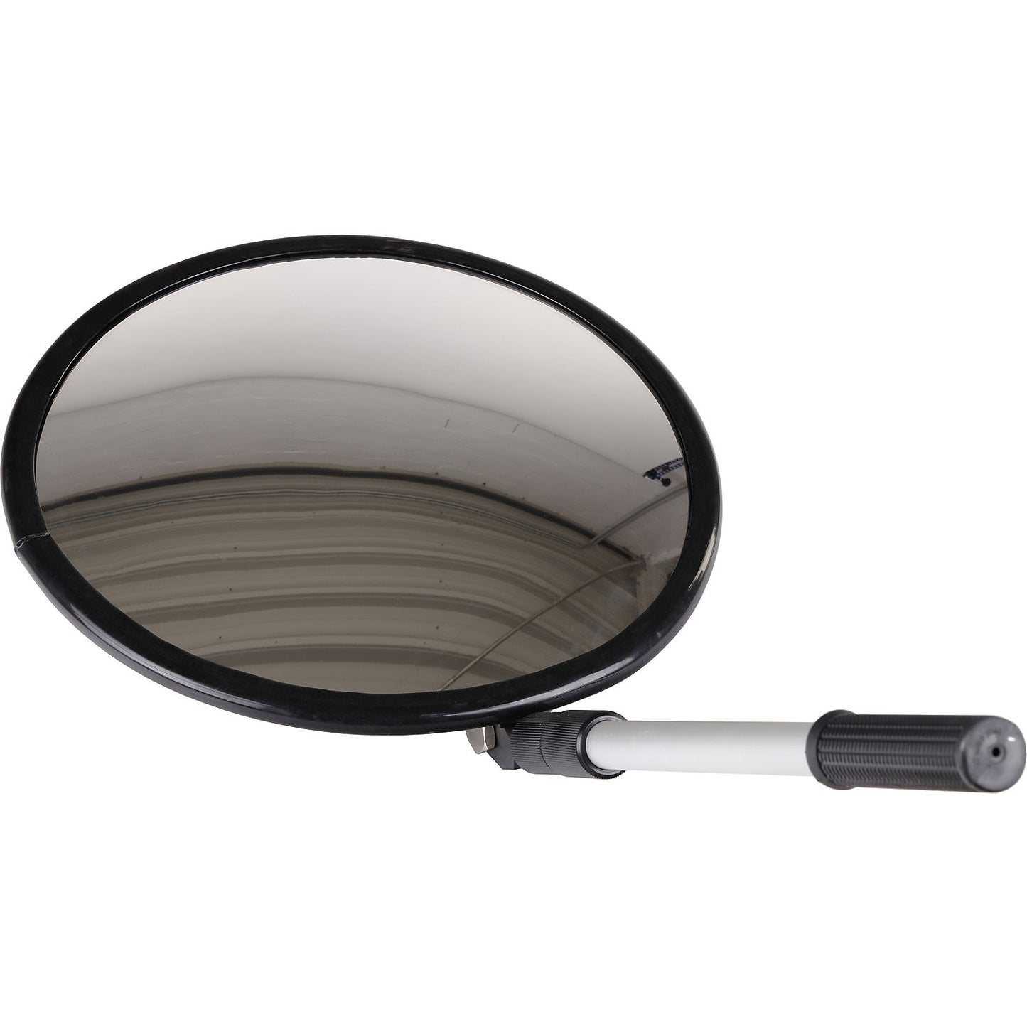 Inspection mirror with telescopic arm, round, with castors, Ø 350 mm.