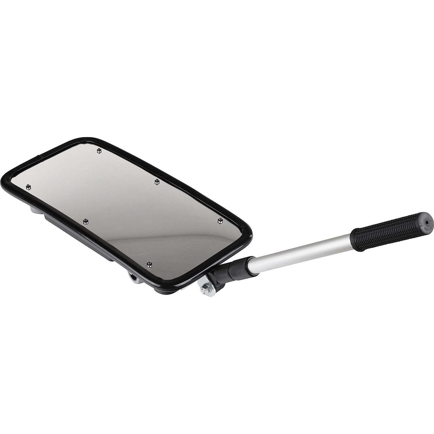 Inspection mirror with telescopic arm, rectangular, with castors, HxW 200 x 400 mm, with light.