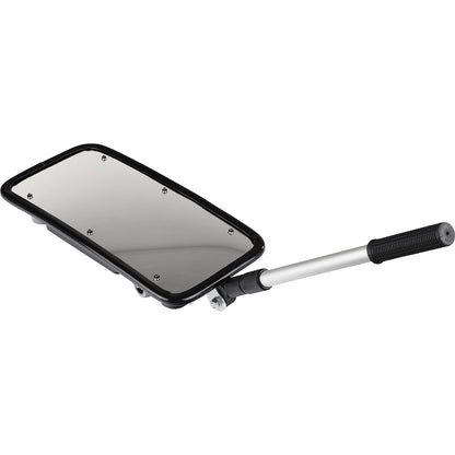 Inspection mirror with telescopic arm, rectangular, with castors, HxW 200 x 400 mm, with light.