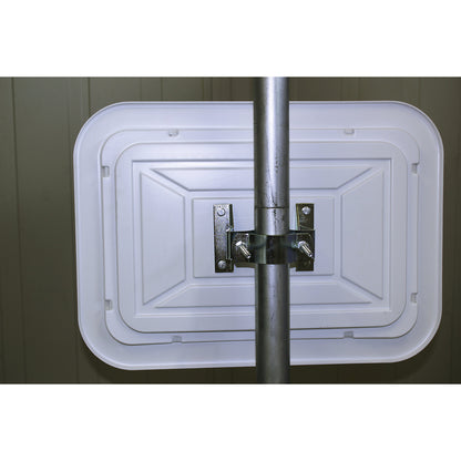 Traffic mirror with universal bracket, rectangular, HxWxD 400 x 600 x 50 mm.