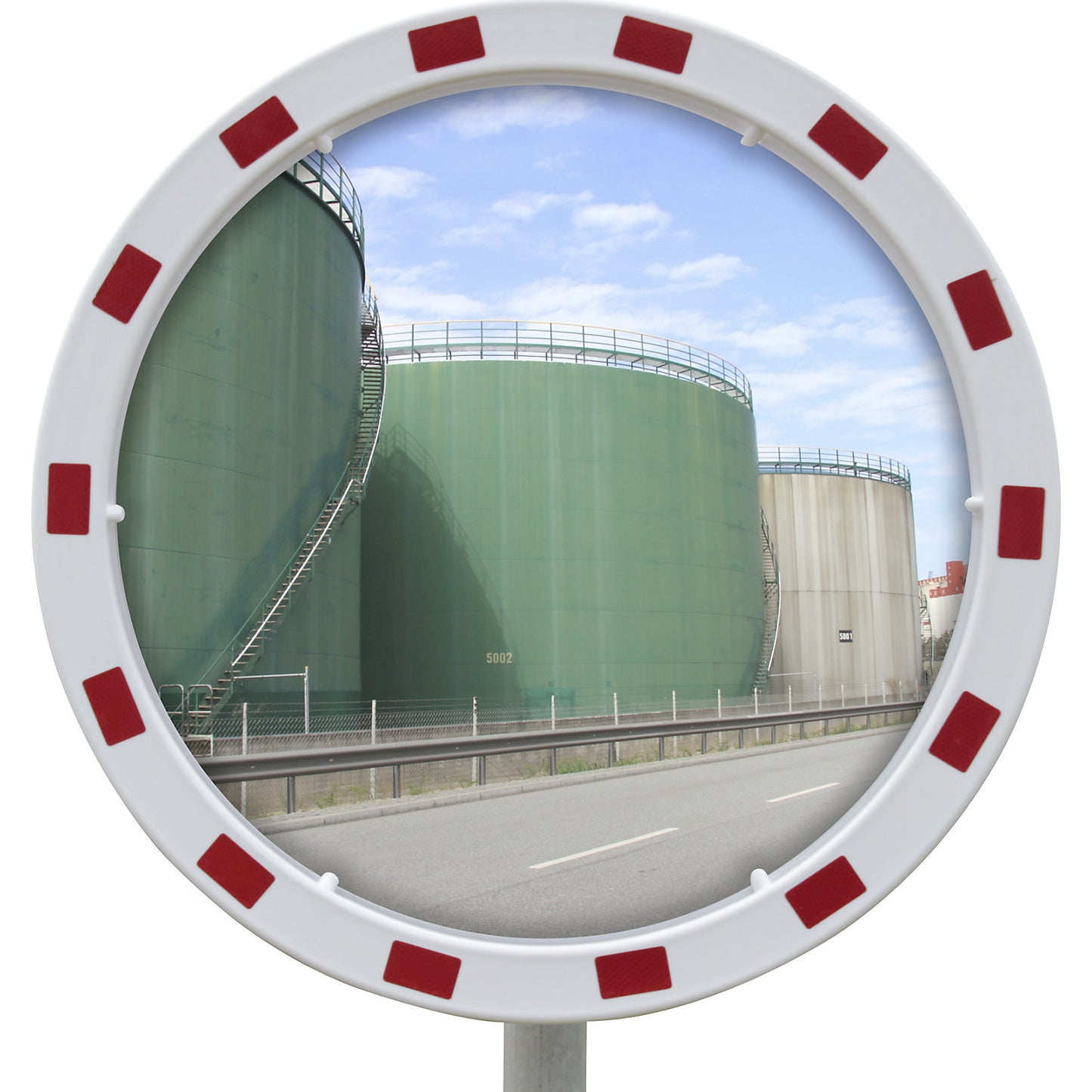 Traffic mirror with universal bracket, round, Ø 600 mm.