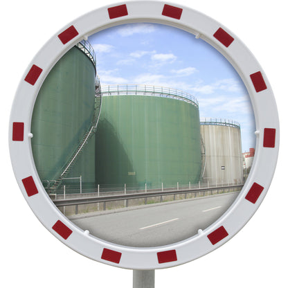 Traffic mirror with universal bracket, round, Ø 600 mm.