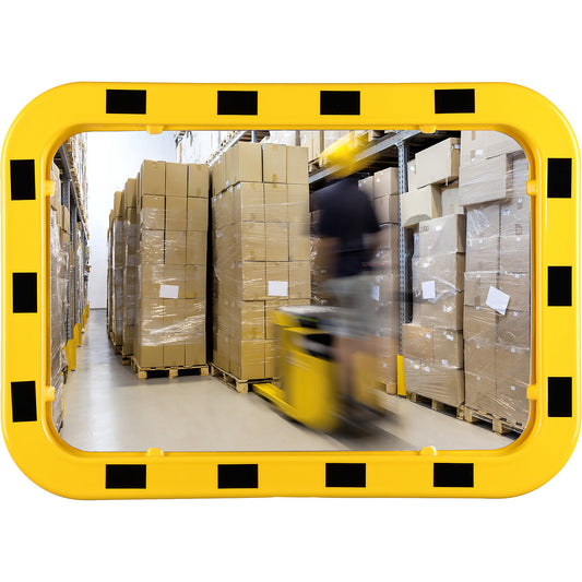 Industrial mirror, rectangular, HxWxD 400 x 600 x 50 mm.
