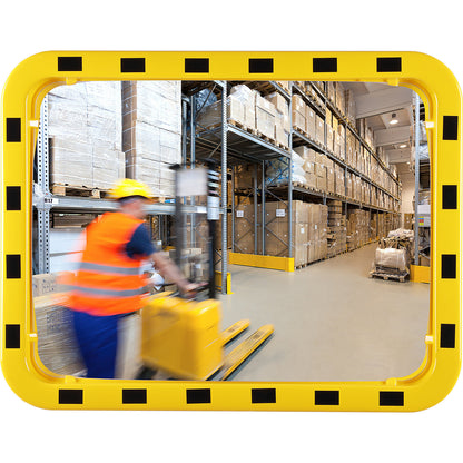 Industrial mirror, rectangular, HxWxD 600 x 800 x 50 mm.