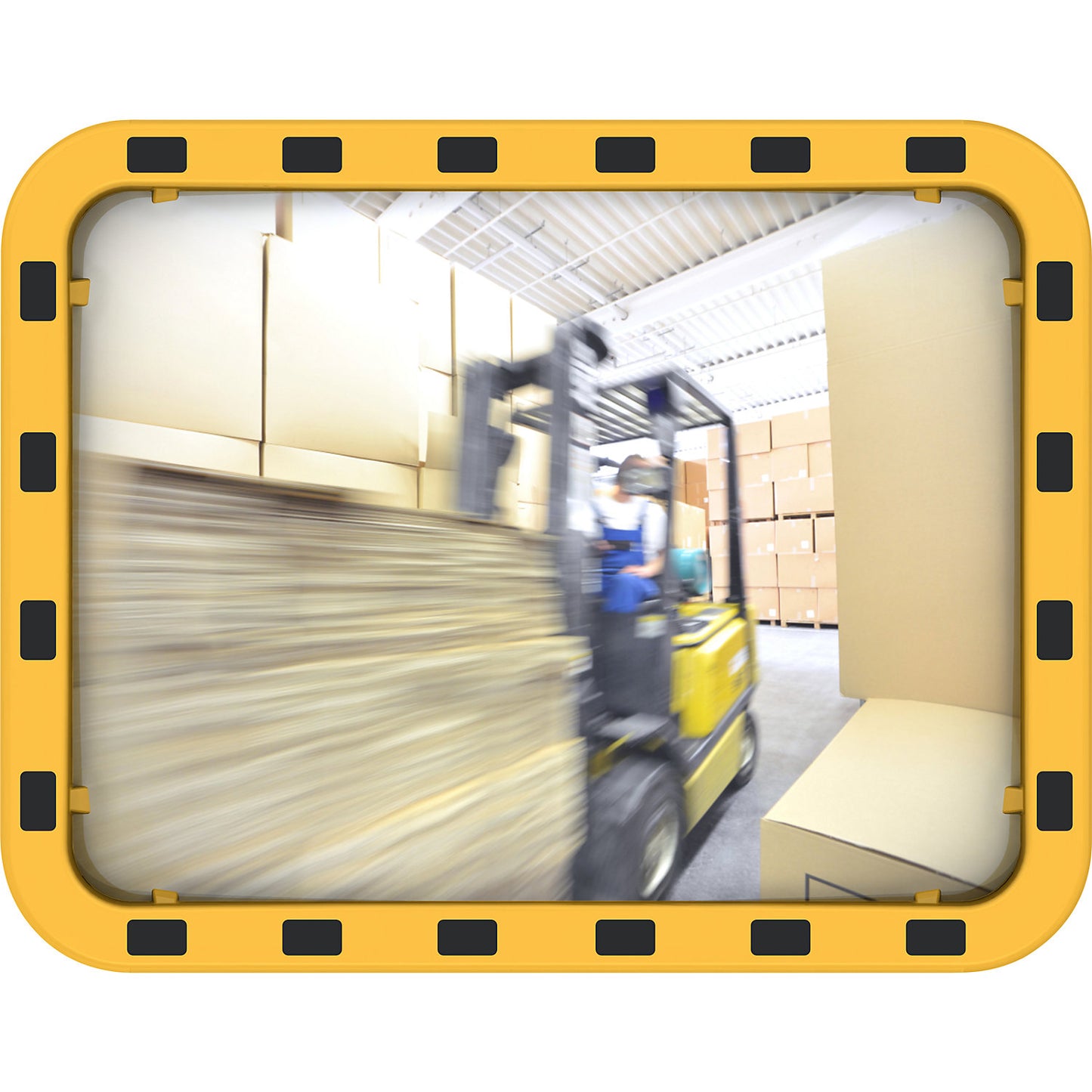 Industrial mirror, rectangular, HxWxD 800 x 1000 x 50 mm.