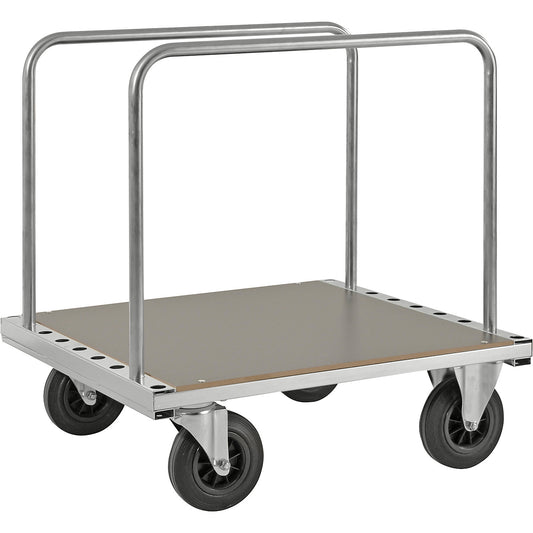 KM539 panel trolley, LxWxH 890 x 800 x 940 mm, 2 swivel castors with stops, 2 fixed castors.