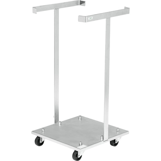 Mobile ESD waste sack stand, for 120 l sacks, electrolytically zinc plated.