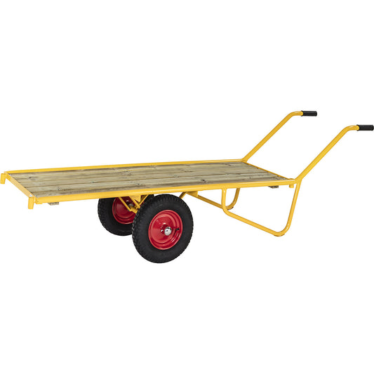 Balanced general purpose barrow, platform 1650 x 615 mm, with puncture-proof tyres.