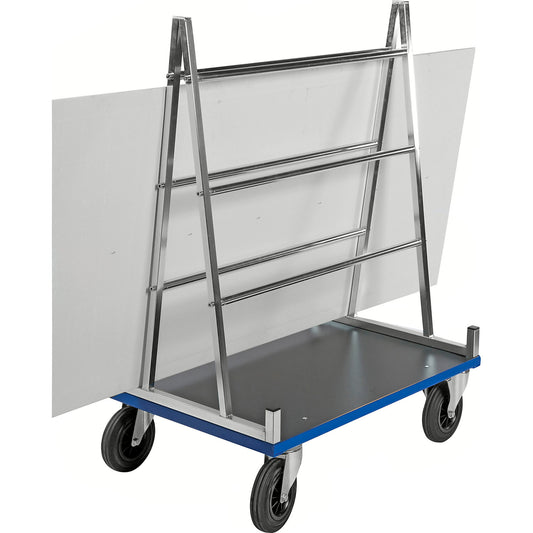 KM8400 panel trolley, LxWxH 1000 x 700 x 1380 mm, 2 swivel castors and 2 fixed castors.