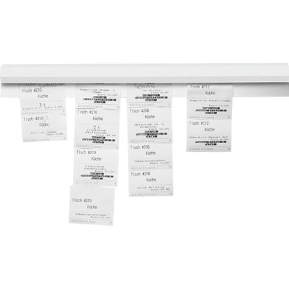 Catch ball clamp rail, white plastic, pack of 3, length 600 mm.