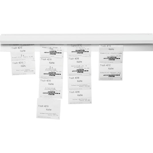Catch ball clamp rail, white plastic, pack of 3, length 1000 mm.